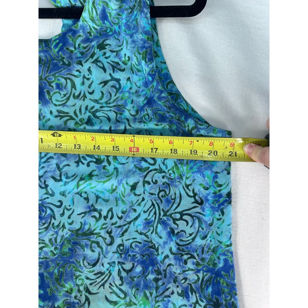 Island Beach Lifestyle Apparel Women's sz XL Tie Dye Blue Beach Shift Dress - Picture 9 of 10